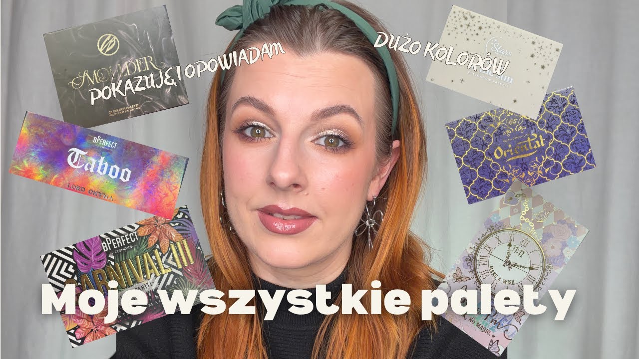 Moje wszystkie palety! Prezentacja i omówienie. BPerfect, Plouise, Cosmic brushes, Glamshop i inne