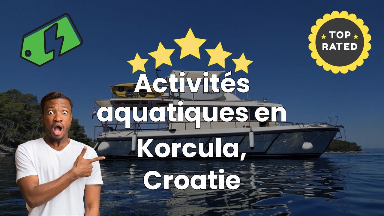 Activités aquatiques en Korcula, Croatie