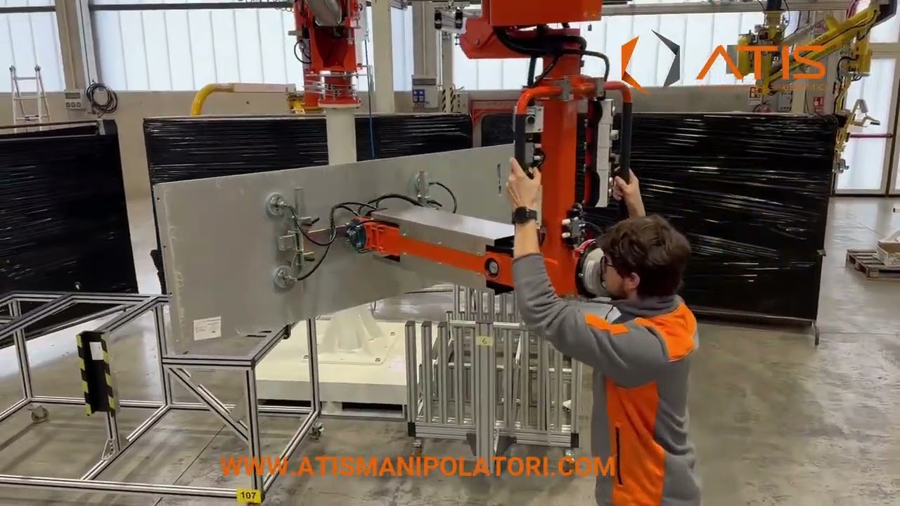 40230364441 Industrial handling manipulator ATIS with suction cups for aluminium panels lifting