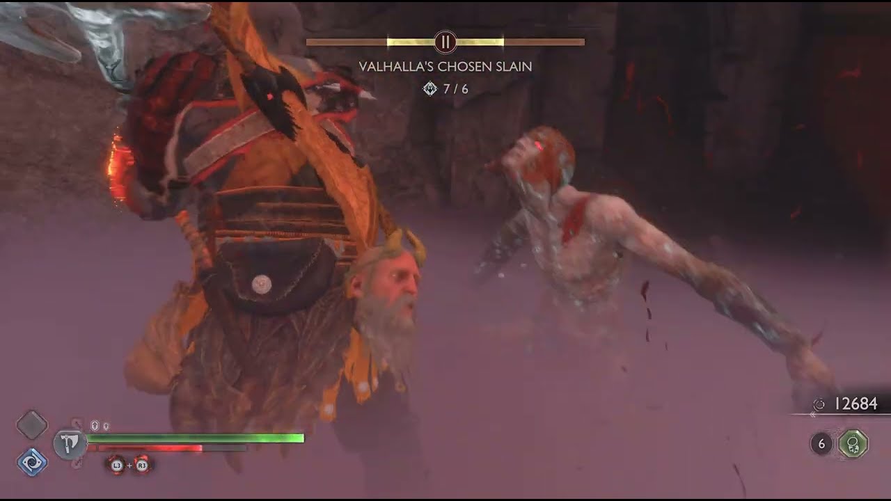 Dark Odessey Kratos VS Skjóthendi The Unerring berserker boss fight #351 (Give Me Prowess) (4K HDR)