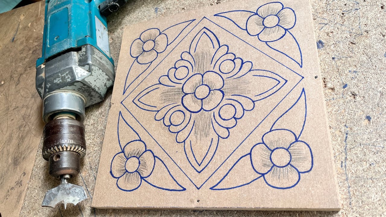 Beautiful Wood Carving Flowers Design | Handmade Floral Wood Art | MDF Wood Carving