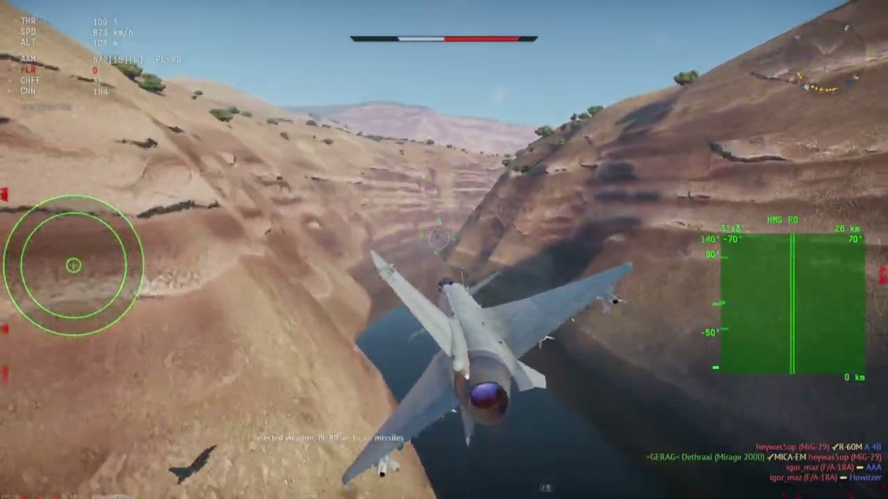 War Thunder: Air Battles Rocky Canyon Tier 14.3 J-10C