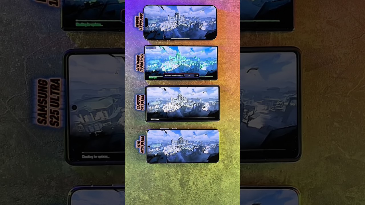 iPhone 16 Pro Max vs Redmagic 10 Pro Plus vs S25 Ultra vs Vivo X200 Ultra - GAMING Test ☠️, #shorts
