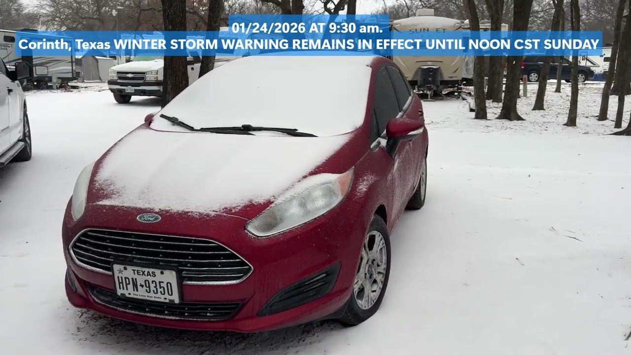 January 24, 2026 Winter Storm in Corinth Texas