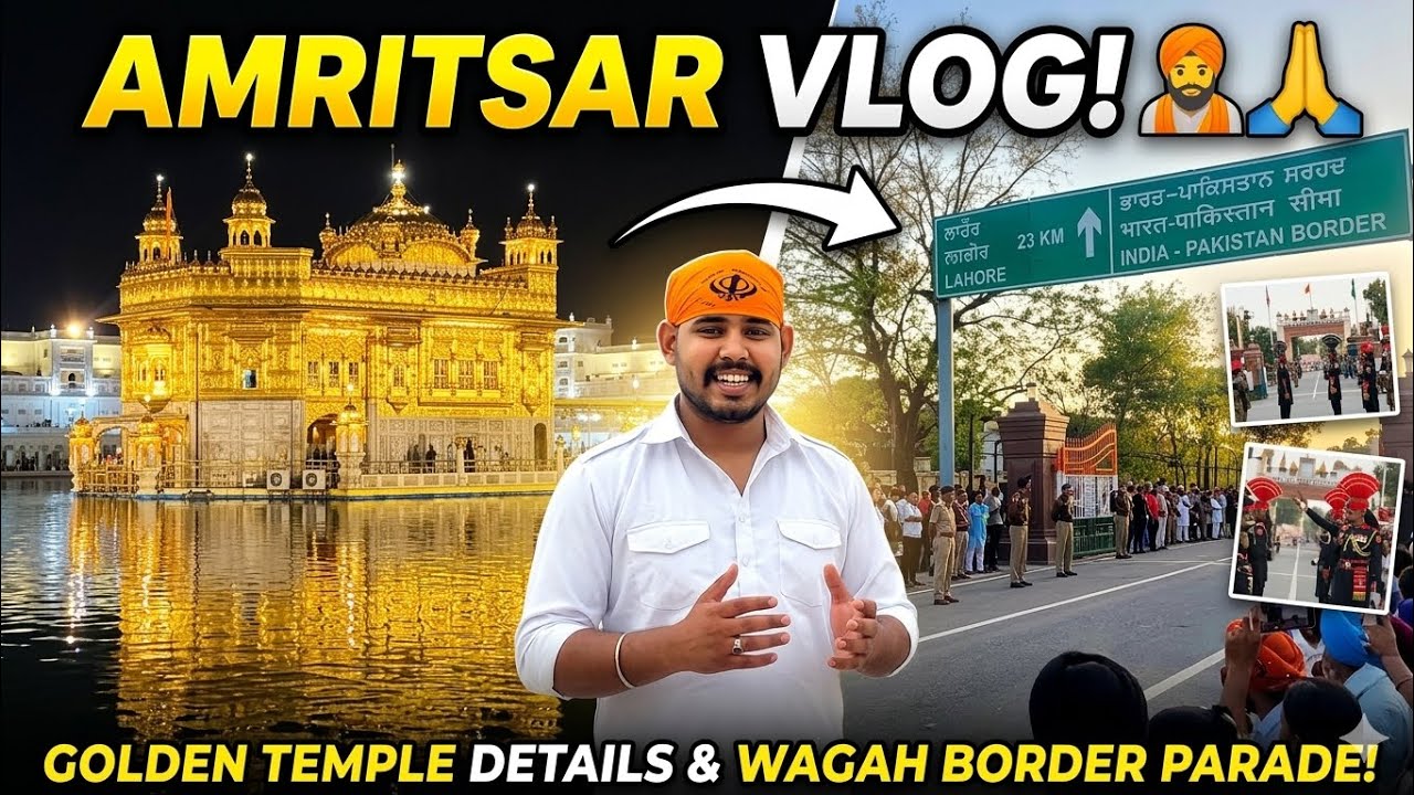 Amritsar Travel Vlog: Wagah Border Ceremony & Golden Temple Visit | Complete Guide