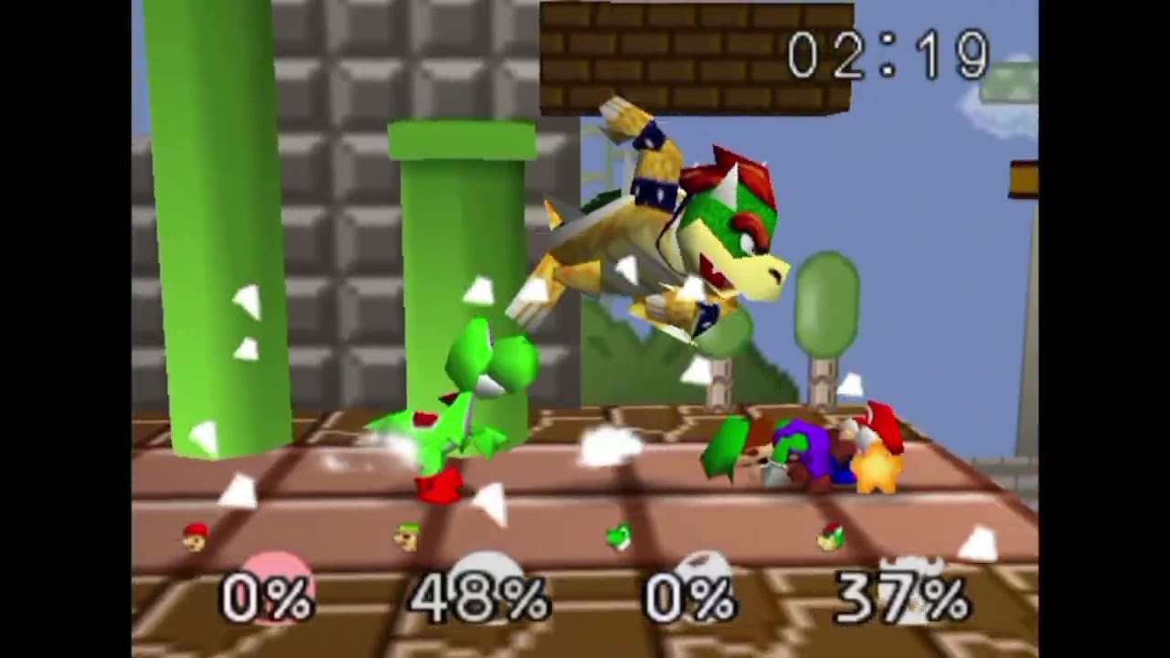 Super Smash Bros Remix 2.0.0 Mario vs Luigi vs Yoshi vs Bowser 