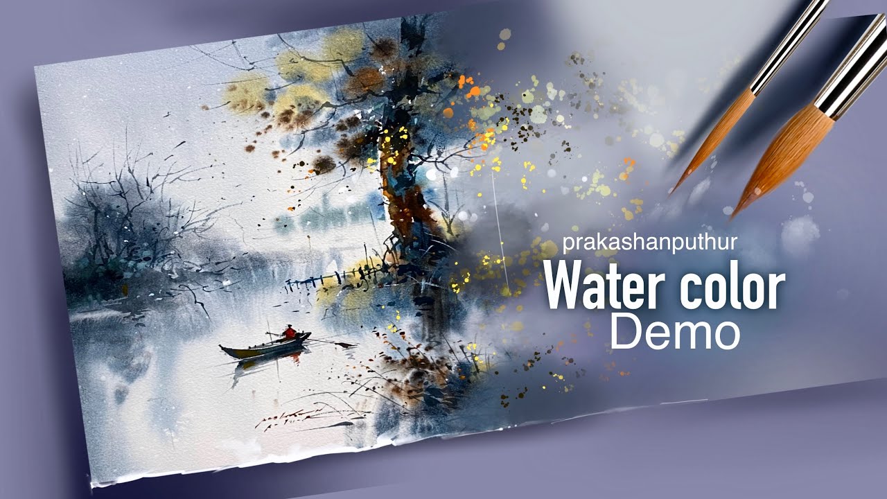 How easy it is to watercolor | simple method for beginners | demo by prakashanputhur