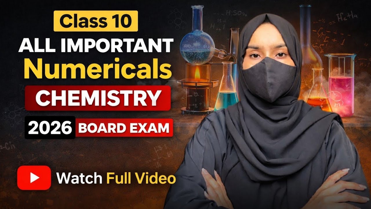 2026 Board Exam Chemistry Numericals |🔥100% Important Questions Class 10 