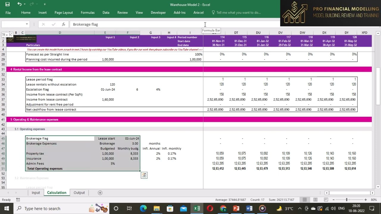 Financial Modelling - Forecasting maintenance expenses of commercial real estate