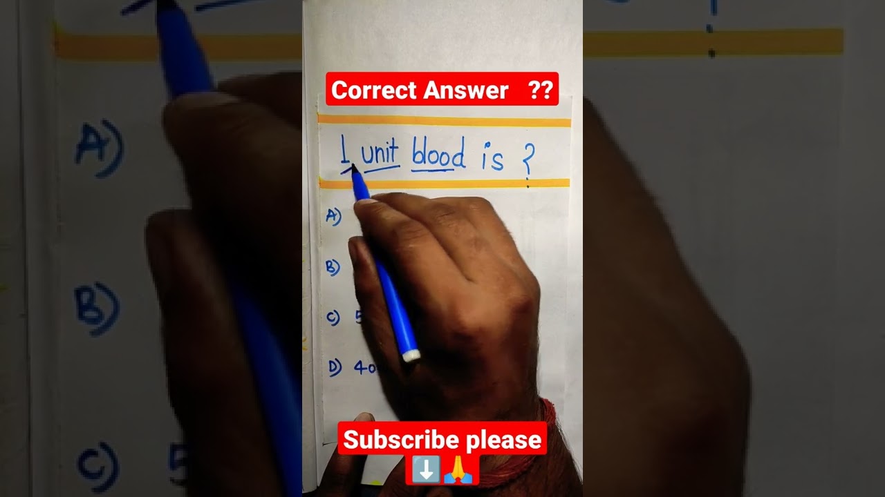 1 Unit blood is ?🫀 #competition #neet #uppolice #neetug #bio #neetpg