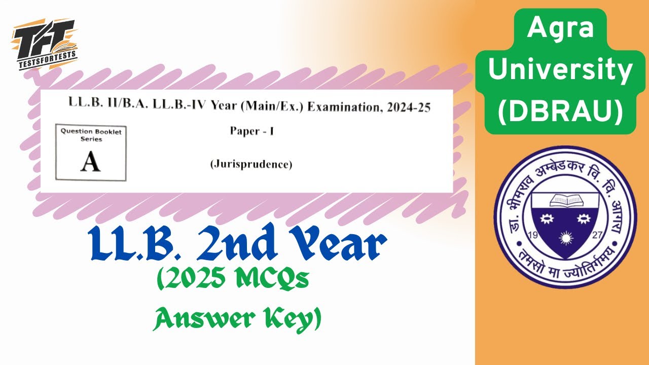 Jurisprudence | Answer Key | 2025 | Agra University (DBRAU)