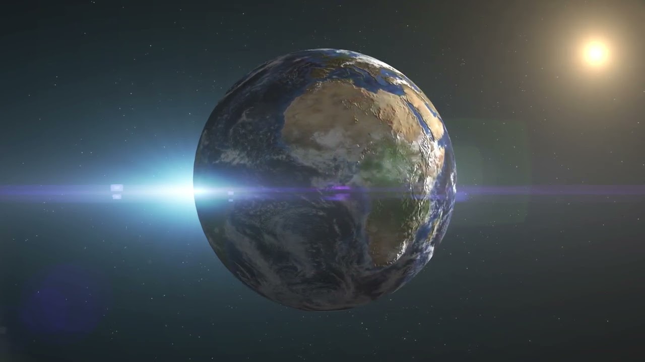 Relaxing Light of Sun And Moon - 4K Video Of Earth Rotating - Video Loop Screensaver