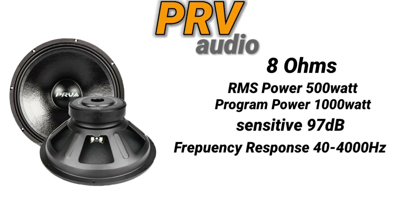 15 inch 500w Speaker PRV AUDIO 15w1000v2 video