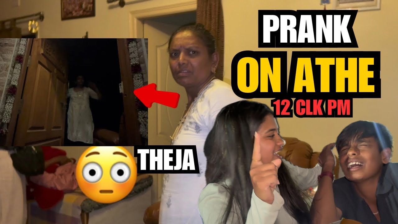 Midnight 12clk athe mele prank 😳|| matte ethara prank madalla 😢