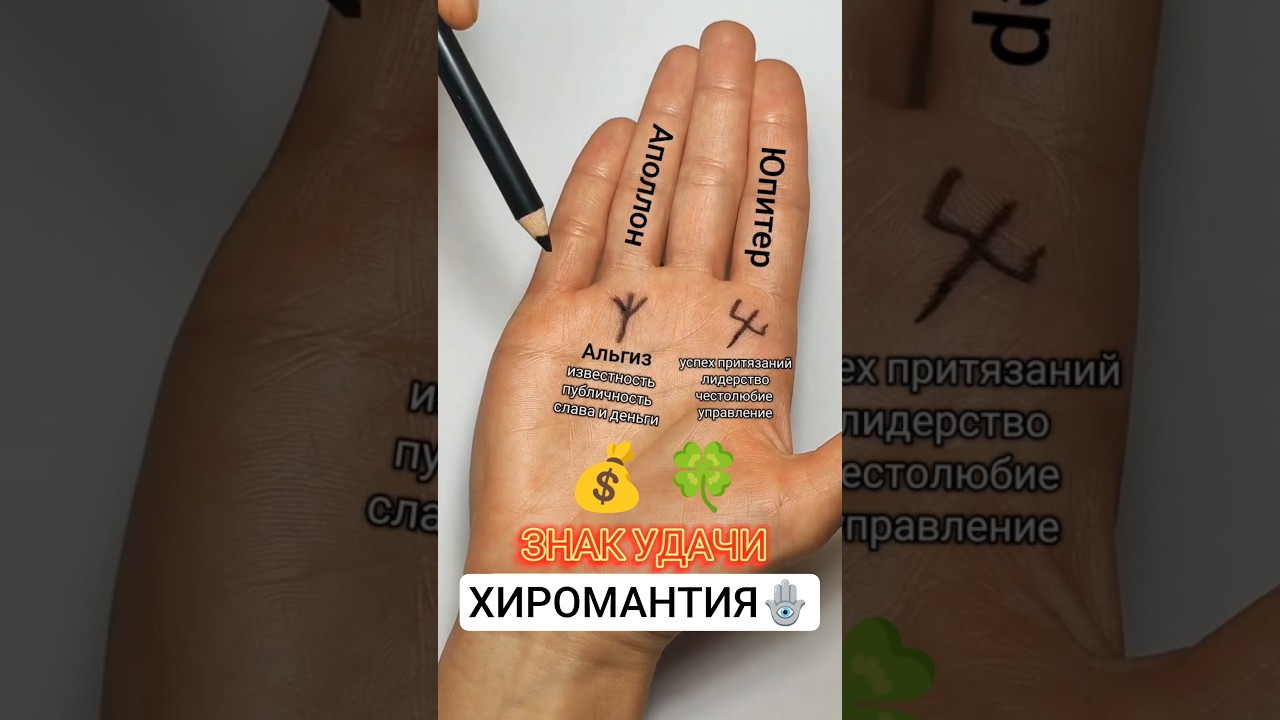 Хиромантия. ЗНАК УДАЧИ. Гадание по руке, хиромант Виталий Доброва, разбор ладони и руна Альгиз