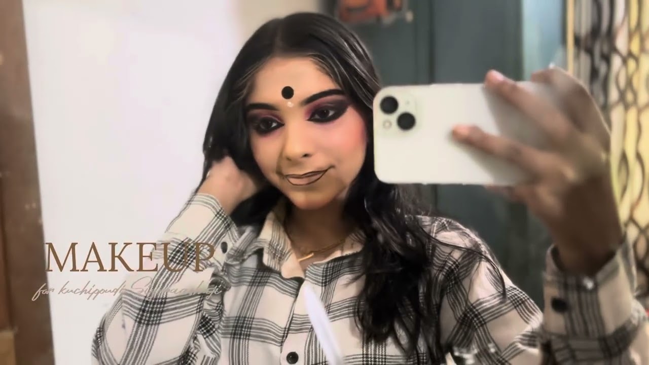 my self makeup for kuchippudi.                                             #dance  #dancerlife 