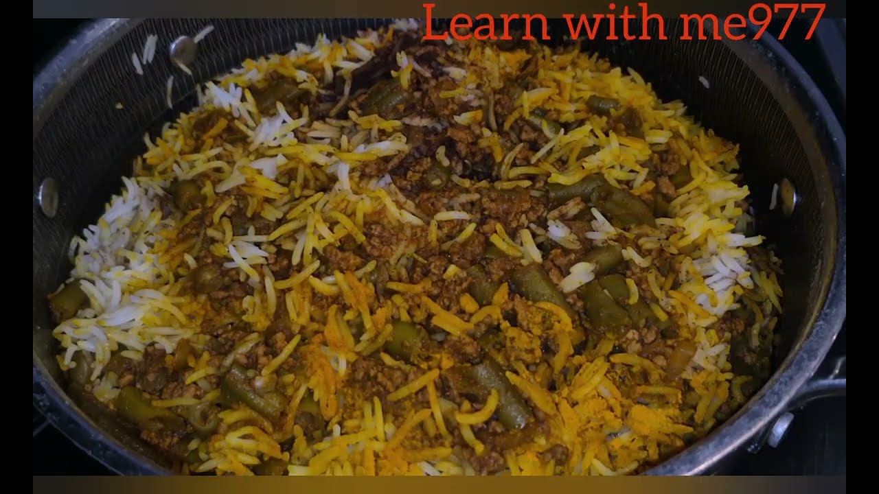 Loobia Polo (Green Bean Rice with Ground Meat)