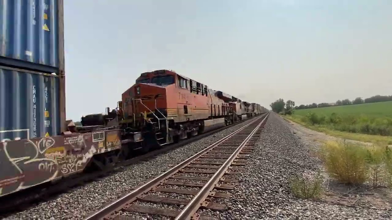 The Length of this Speeding Stack Train is INSANE!
