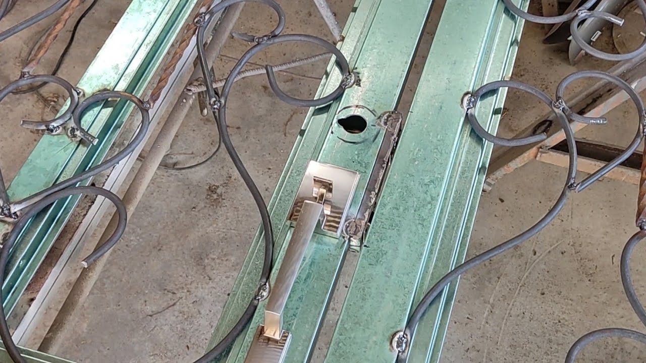 cómo instalar cerradura residencial en perfil de 3 pulgadas, poco difícil herrería