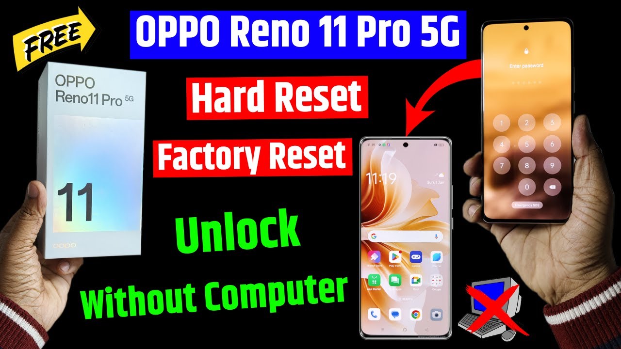 OPPO Reno 11 Pro 5g unlock without computer | OPPO Reno 11 Pro Reset & remove all type screen lock