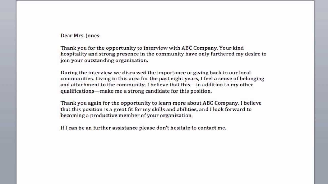 How to Compose an Interview Thank You Letter