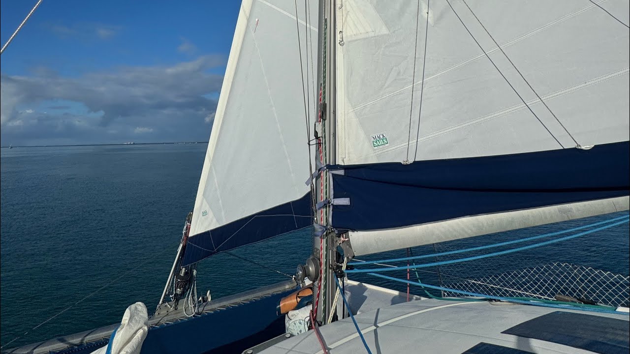 Sailing through Biscayne Bay, FL aboard SV Konstantina