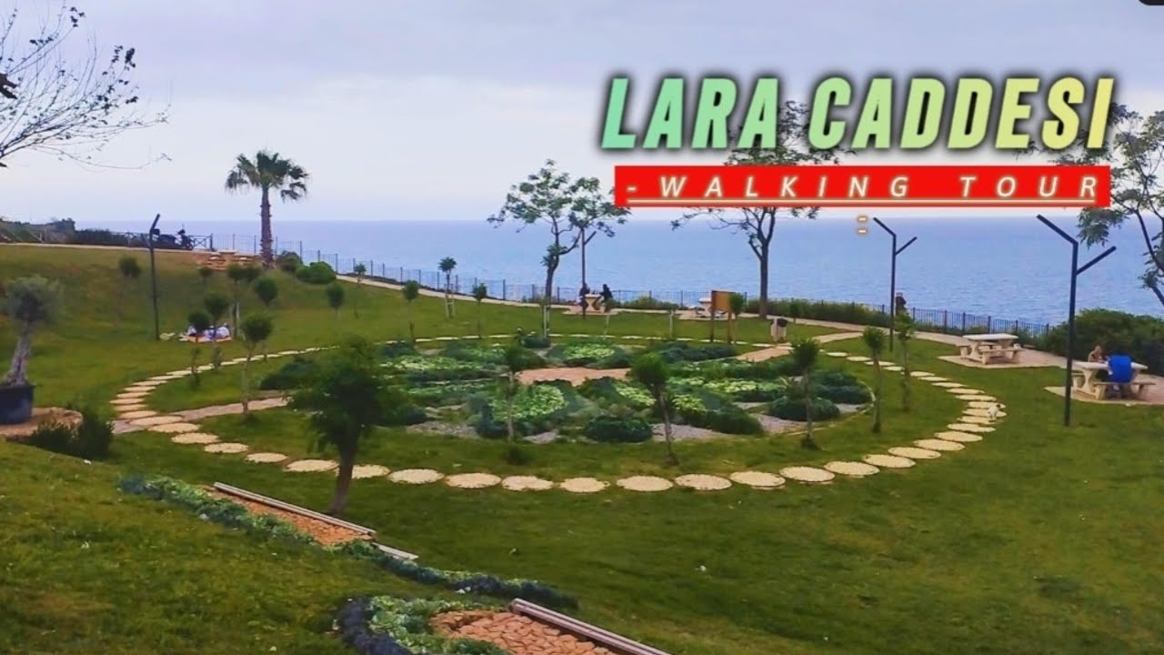 Lara Caddesi, Evening walking Tour, Antalya, Turkiye 4K, Turkish music, April