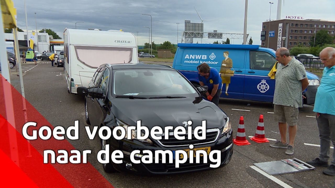 Caravan te zwaar beladen of kabeltje los? De ANWB checkt 't bij grensovergang Hazeldonk