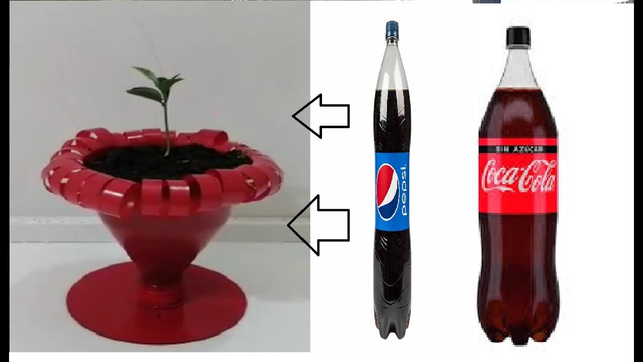 Como hacer maceta de  botella pet