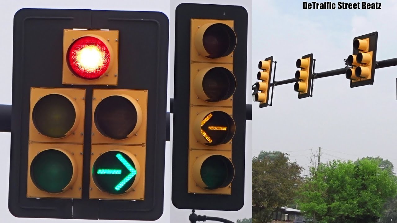 Dog House Traffic Lights & Flashing Yellow Arrow Signals | 14 Mile Rd & Main