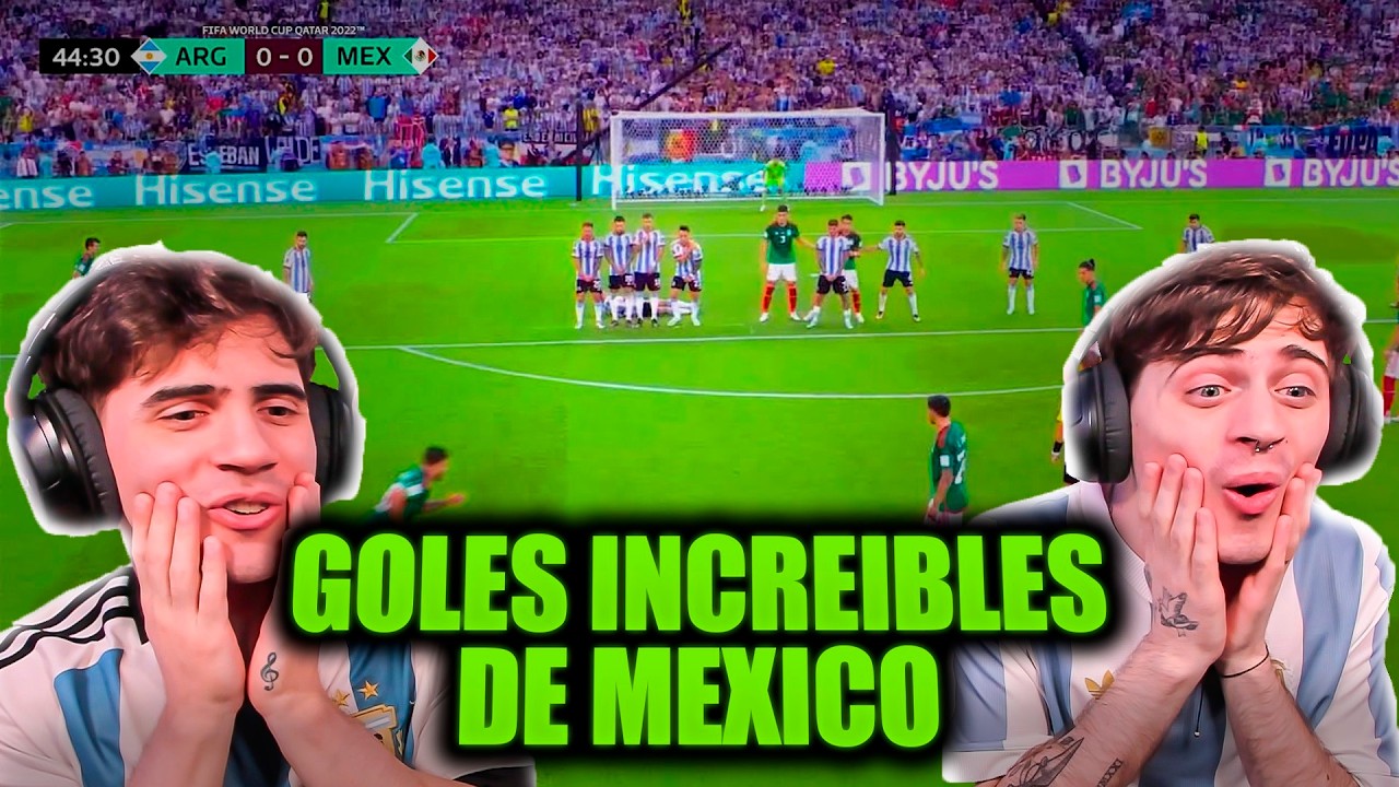 HINCHAS ARGENTINOS REACCIONAN A GOLES de MÉXICO que VALEN la PENA VER 100 VECES ⚽🔥