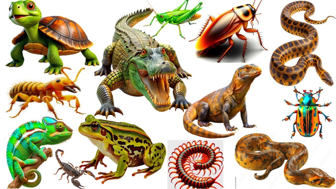Crawling Animals Name for Kids | Crawling Animals in English | Kids Learning Video | 