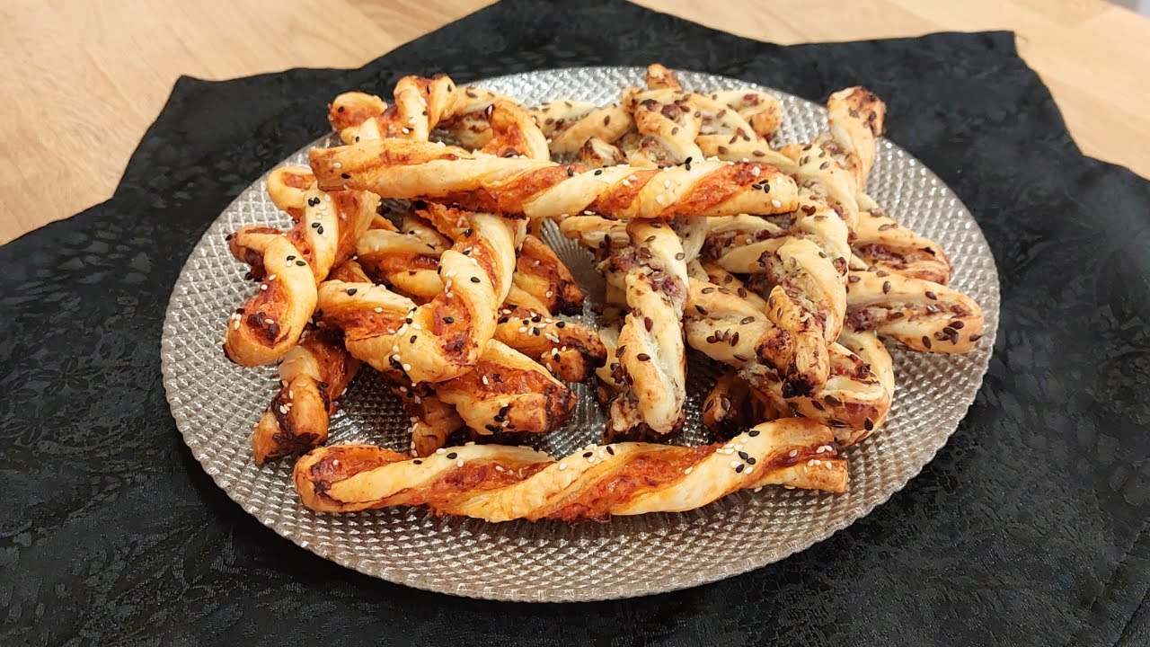 Torsades feuilletées pour l'apéritif - recette facile et idéale pour les fêtes 🎄🎉 - n°518