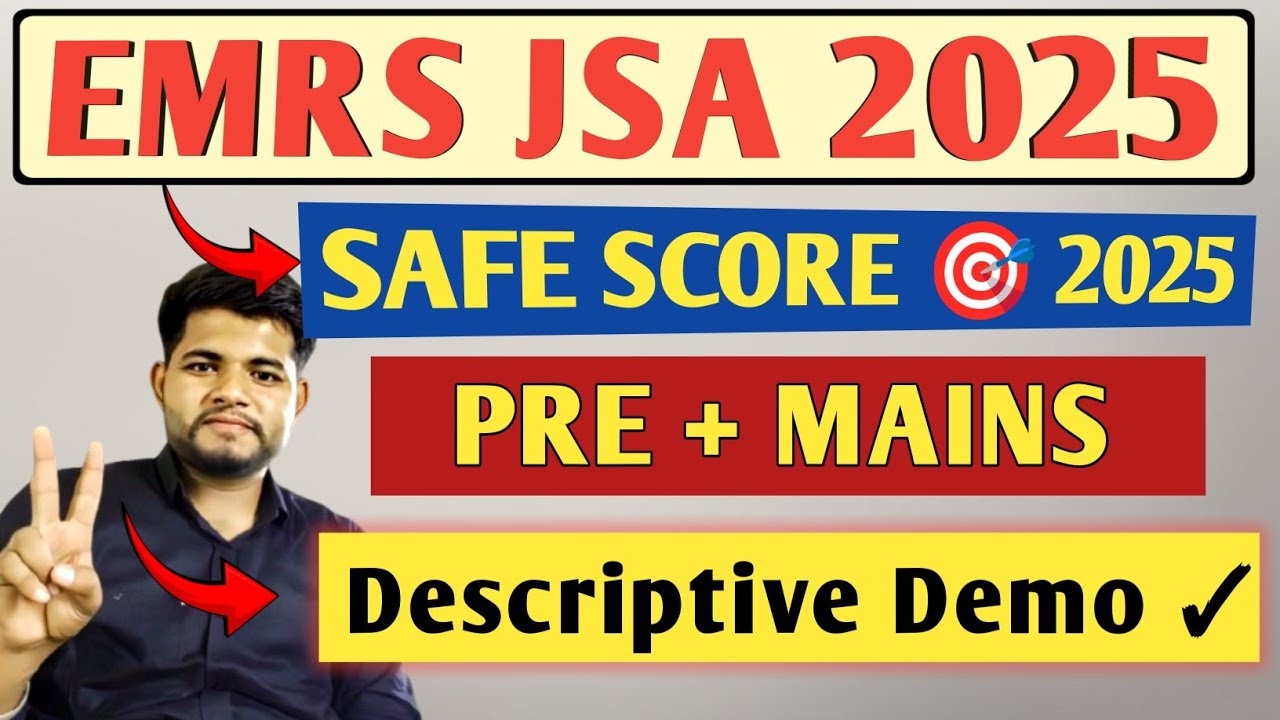 EMRS JSA 2025 🔴 228 VACANCY| EMRS JSA  SAFE SCORE 🎯 EMRS JUNIOR SECRETARIAT ASSISTANT SYLLABUS 2025