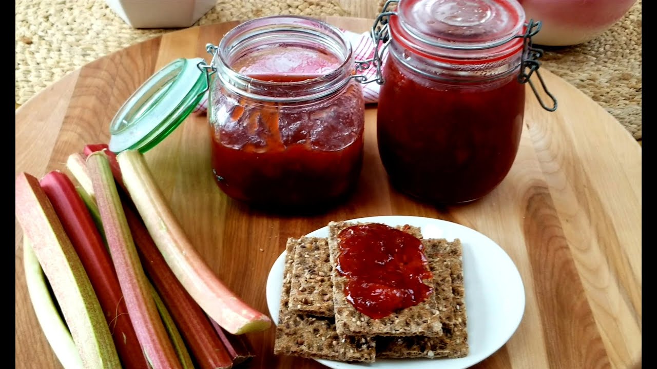 Recette Confiture de Rhubarbe et Fraise Facile