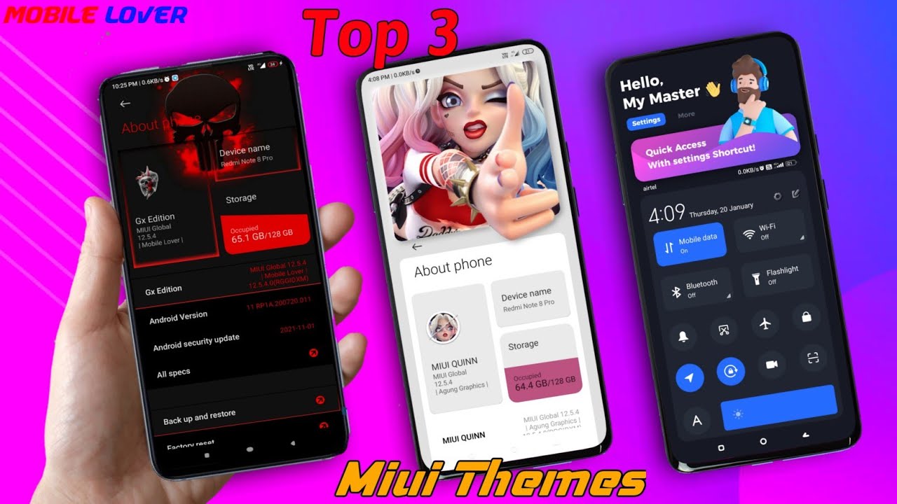 Top 3 MIUI 12/12.5 Themes in 2022 | Whatsapp MIUI 12 Themes | Best MIUI 12 Themes 2 Extra Theme