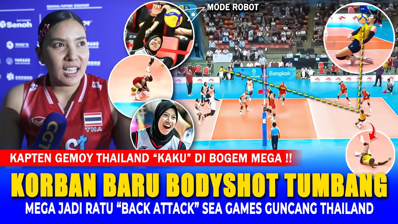 2X Back Attack MEGATRON Buat 2 Pemain Thailand Kena Bola Bogeman Ratu Headshot Indonesia SEA GAMES