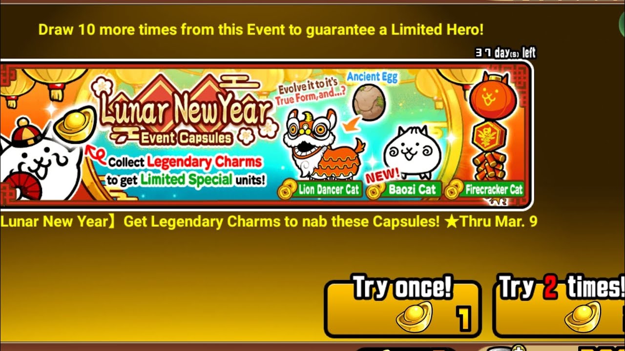 Summon LNY event capsule - Baozi Cat, Lion Dance Cat & Forecracker Cat! ($75 baozi cat meatshield)