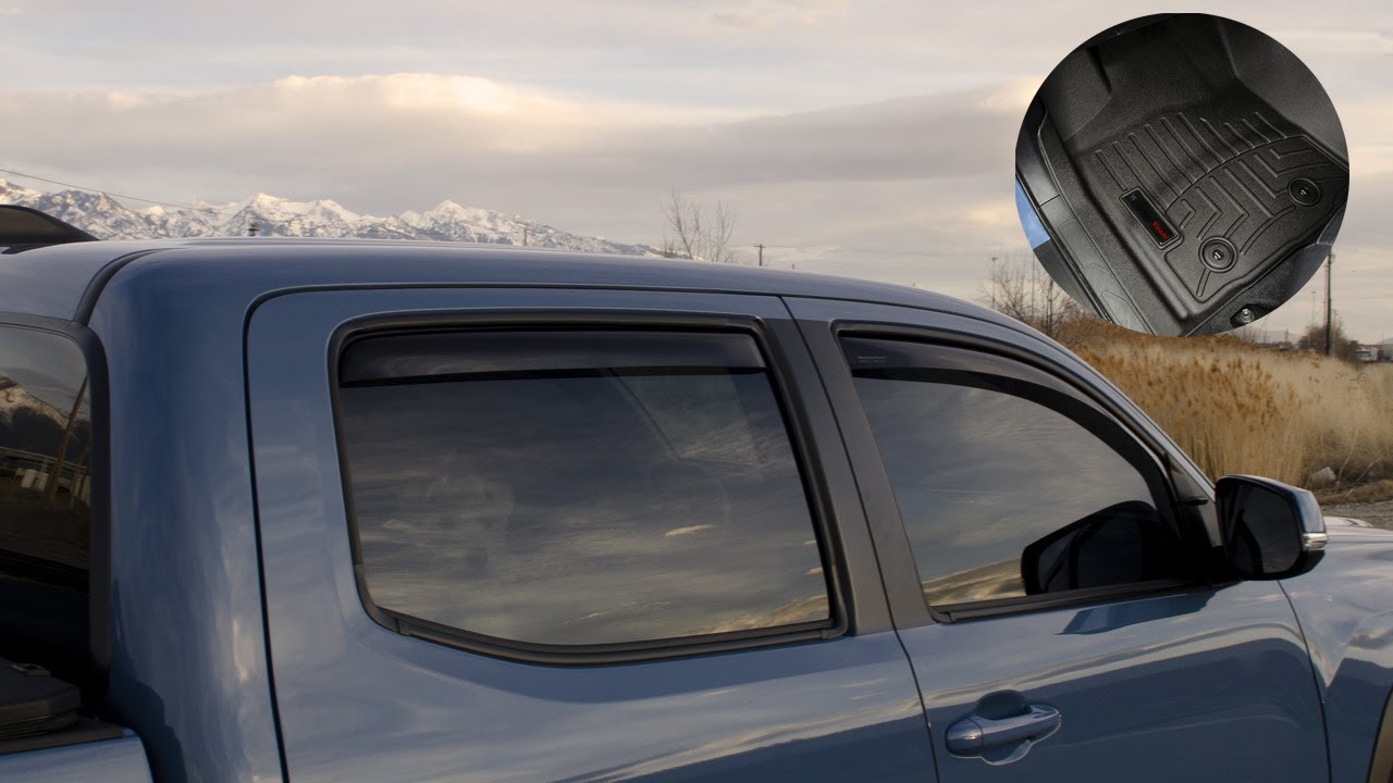 Tacoma WeatherTech Window Deflectors & FloorLiners Install & Review on 3rd Gen