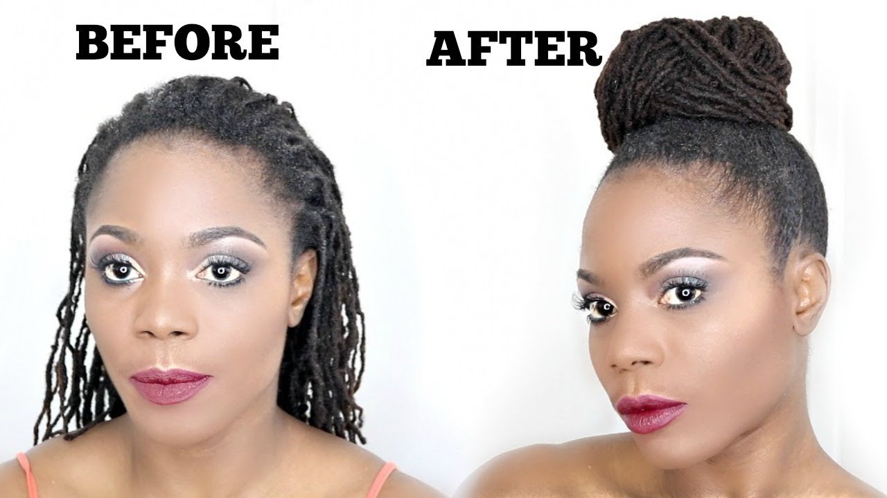 Sleek Bun with Untwisted Locs/Jungle Barbie