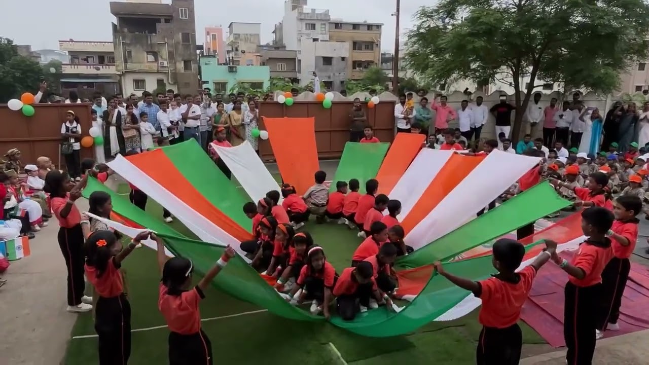 Shree Pre & Primary School Rupeenagar 411062 Independence Day Celebration 4th Std Song.2025-26.🎉
