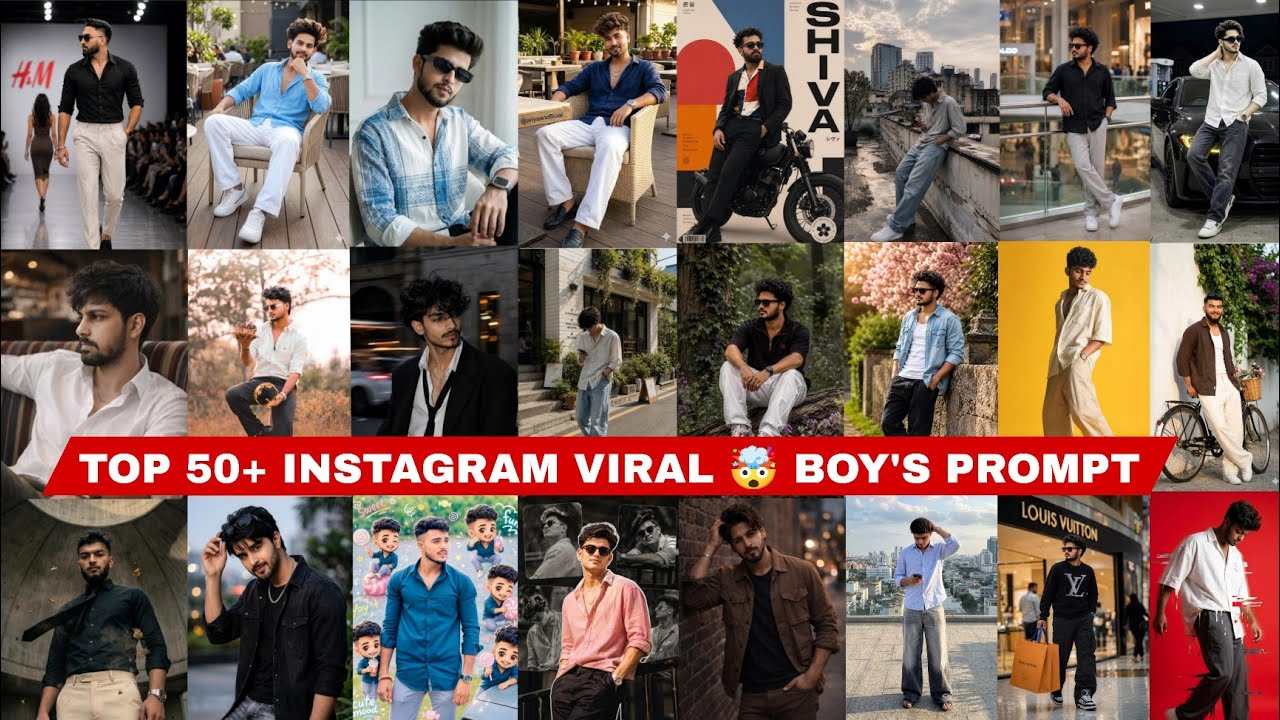 NEW 50+ TRENDING🔥 GEMINI BOY'S PROMPT | INSTAGRAM VIRAL🤯 BOY'S PROMPT| NEW TRENDING PHOTO EDITING|