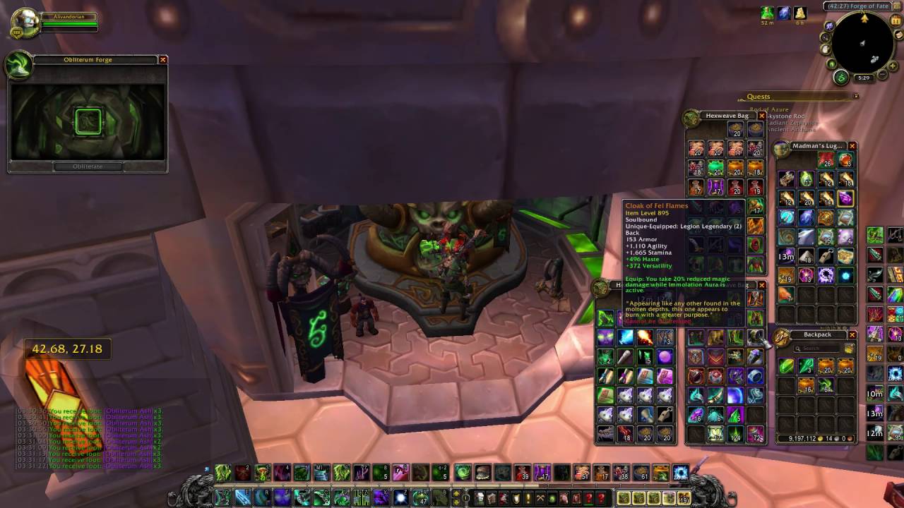 Obliterate Flasks WoW Legion