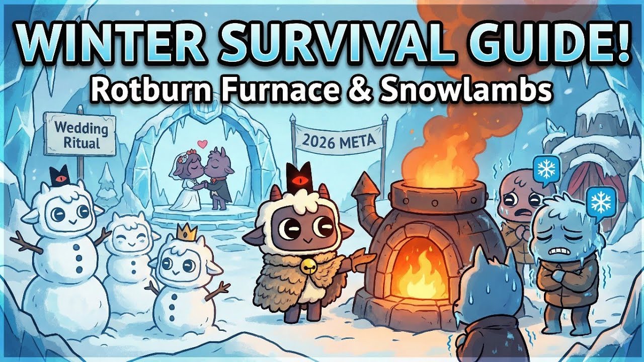 Cult of the Lamb Winter Survival: How to Use the Rotburn Furnace & Snowlambs
