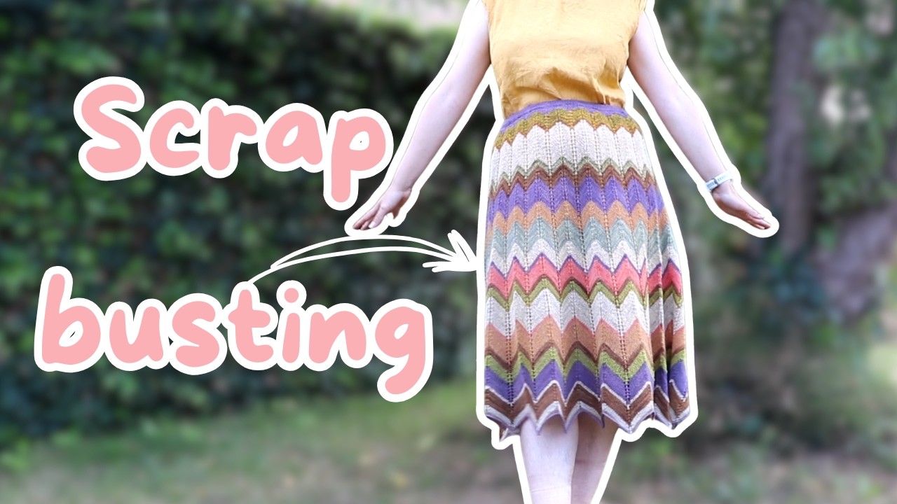 Designing and Knitting a Skirt to use up some Scrap Yarn