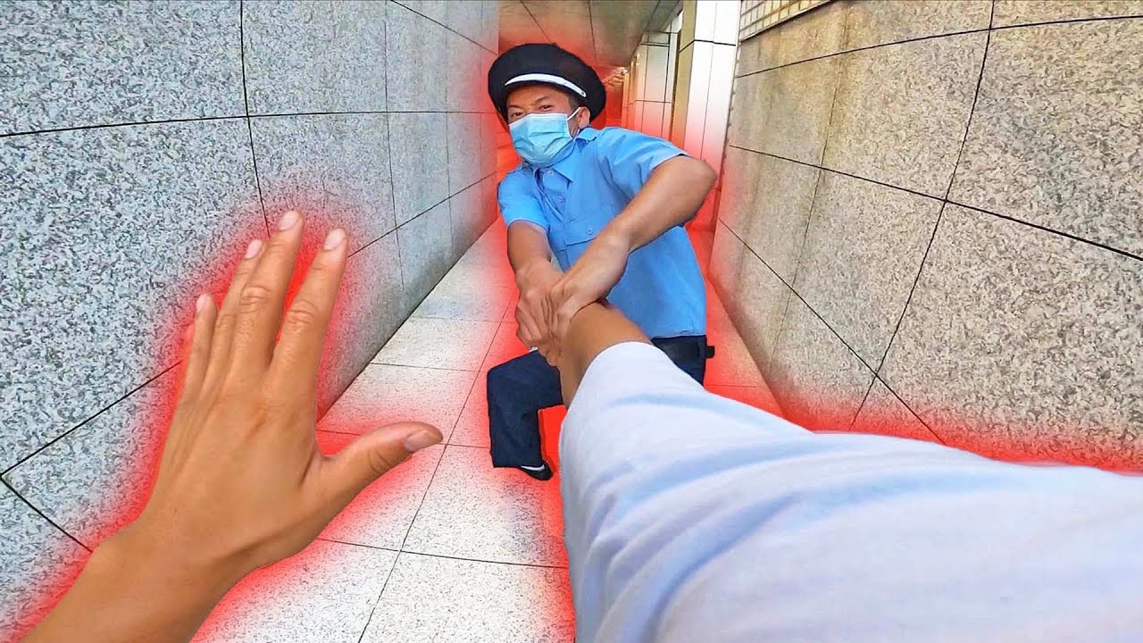 全力脱出‼︎警備員VSパルクール本気の猛ダッシュ‼︎*PARKOUR ESCAPE POV* 👮‍♀️🚨