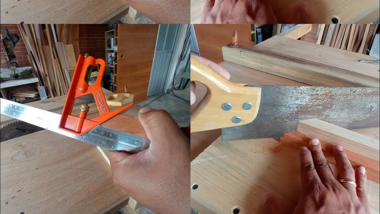 COMO CORTAR CON SERRUCHO EN 45 GRADOS / GUIA PARA CORTE CON SERROTE O ARCO / PERRO #elmueblemoderno