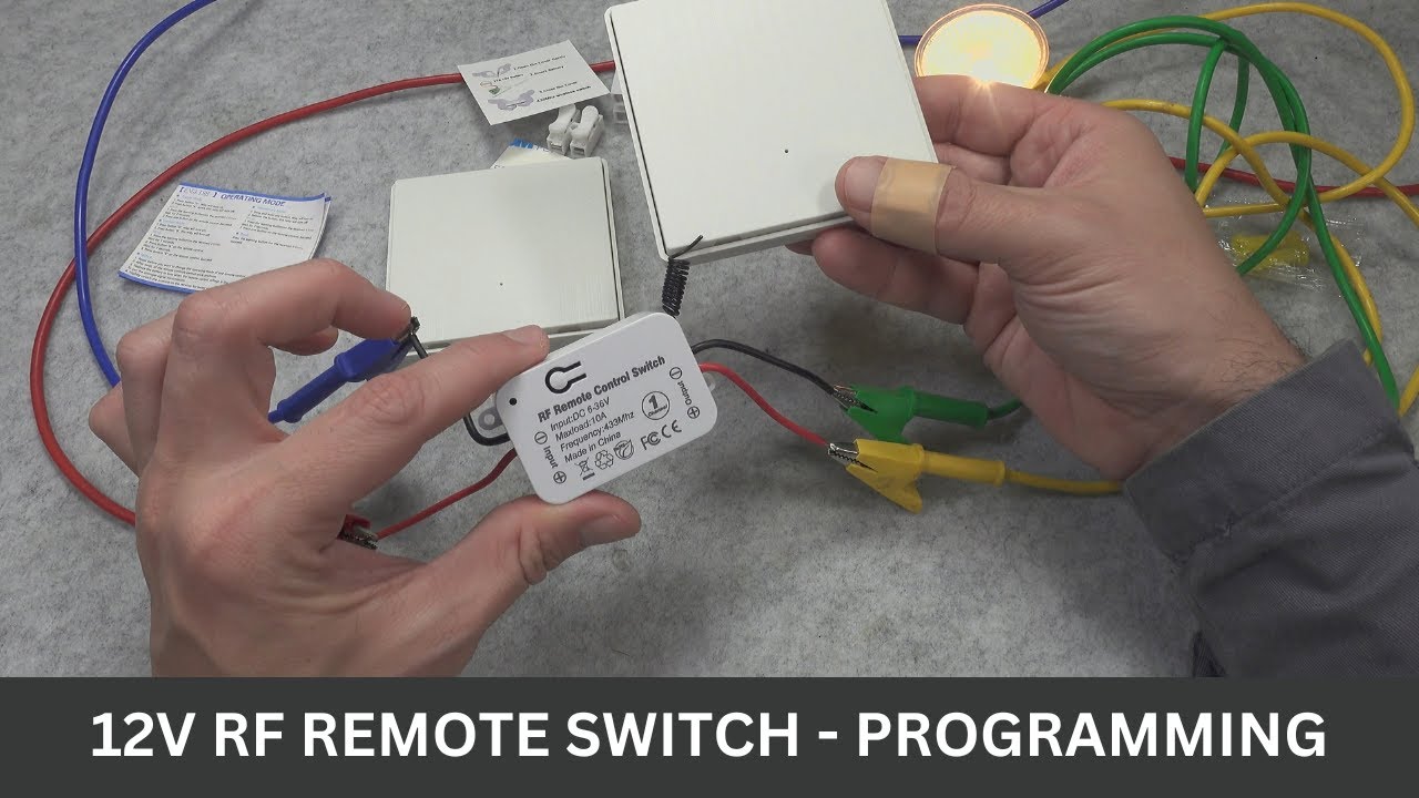 Control Lights with Ease! 12V Wireless RF Switch & 2 Remote Button Setup for Solar - Off-Grid Living