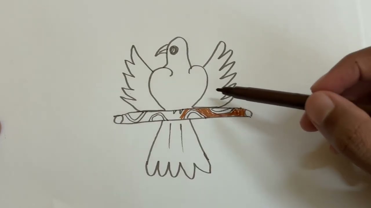 How to Draw a Dove Bird 🕊️ | Easy Bird Drawing Step by Step