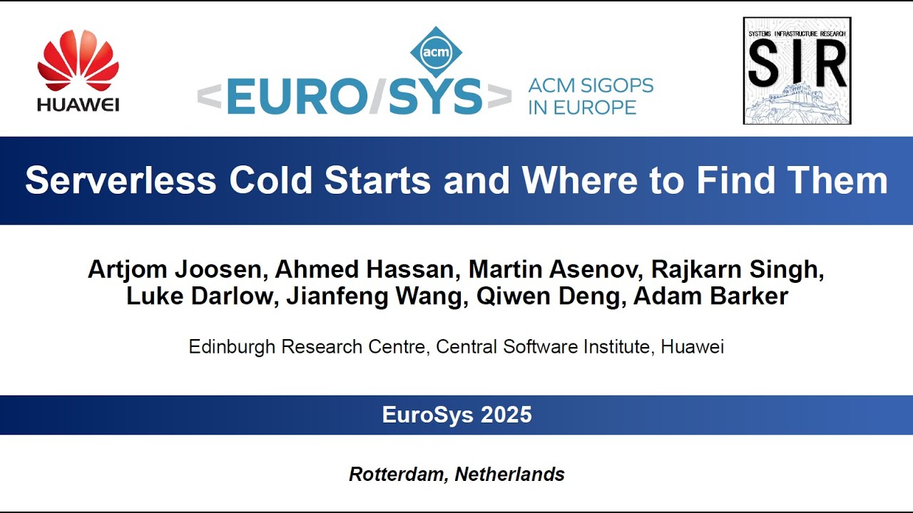[EuroSys '25] Serverless Cold Starts and Where to Find Them - Big data analysis and ML in FaaS